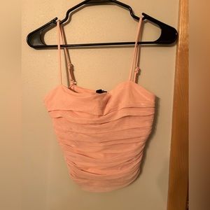 Body Contour Mesh Cropped Cami